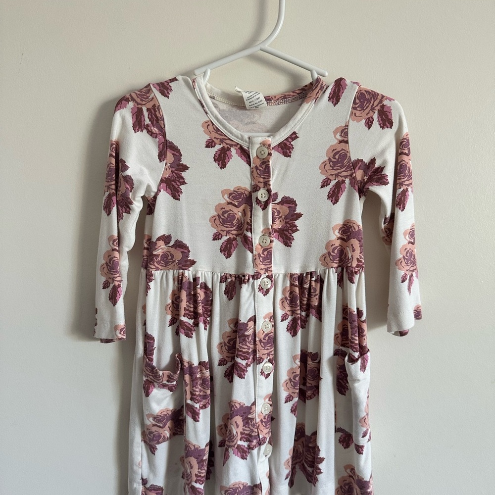 Kate Quinn Red Casual Sundress 3/4 Sleeve Scoop Neck
